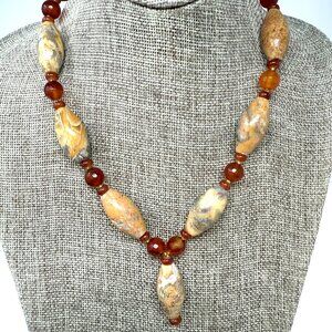 😍NEW Anita K Cornellian and Jasper Necklace